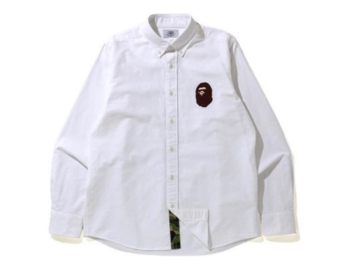 베이프 옥스퍼드셔츠 화이트 상품이미지1