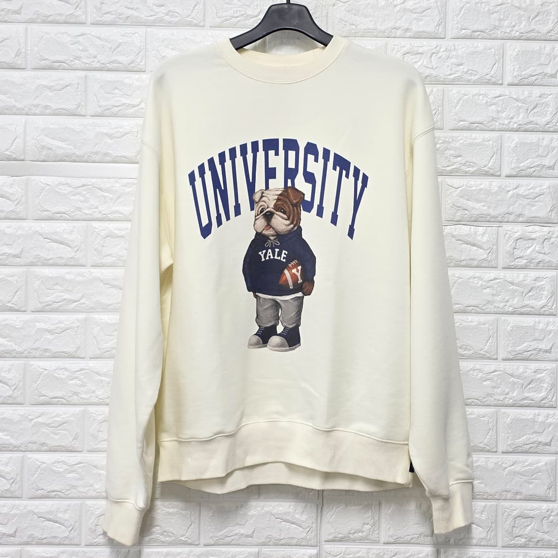 예일 불독 맨투맨 아이보리 L 상품이미지1