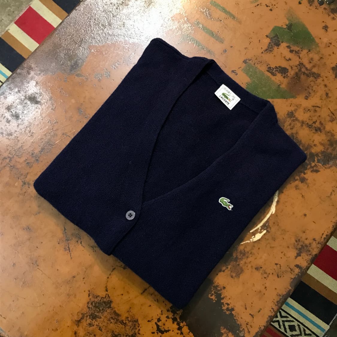 라코스테 네이비 울 브이넥 니트 가디건 여성 프리사이즈 남성 100 상품이미지1