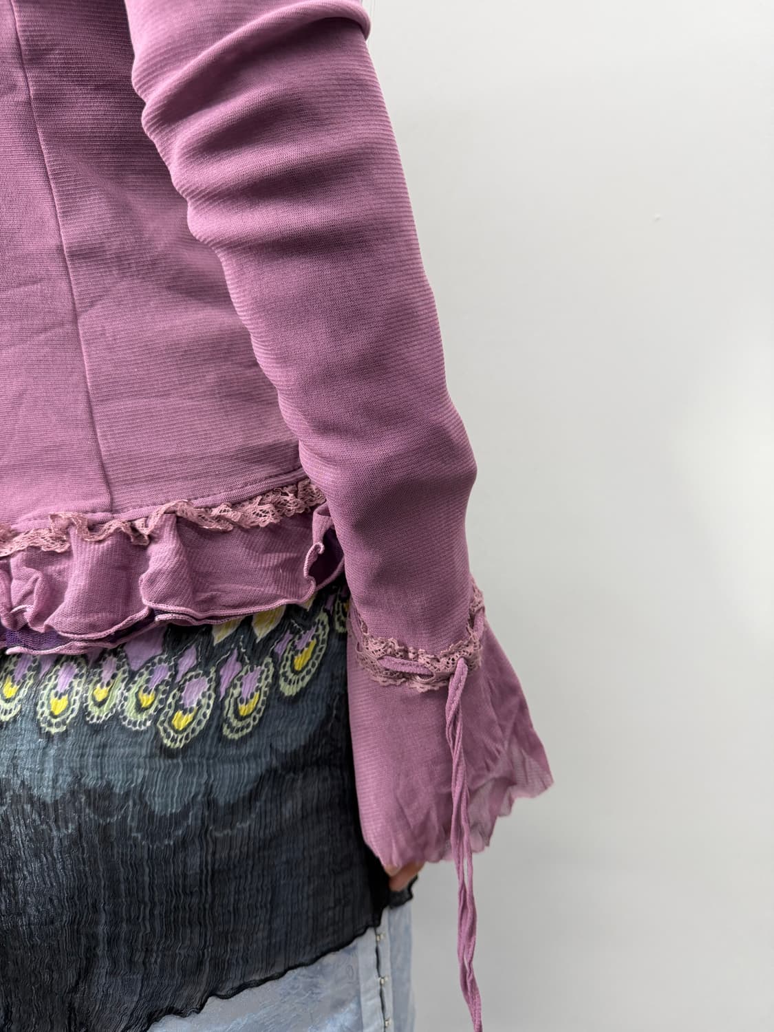 Ozz Oneste shirring cardigan 상품이미지5