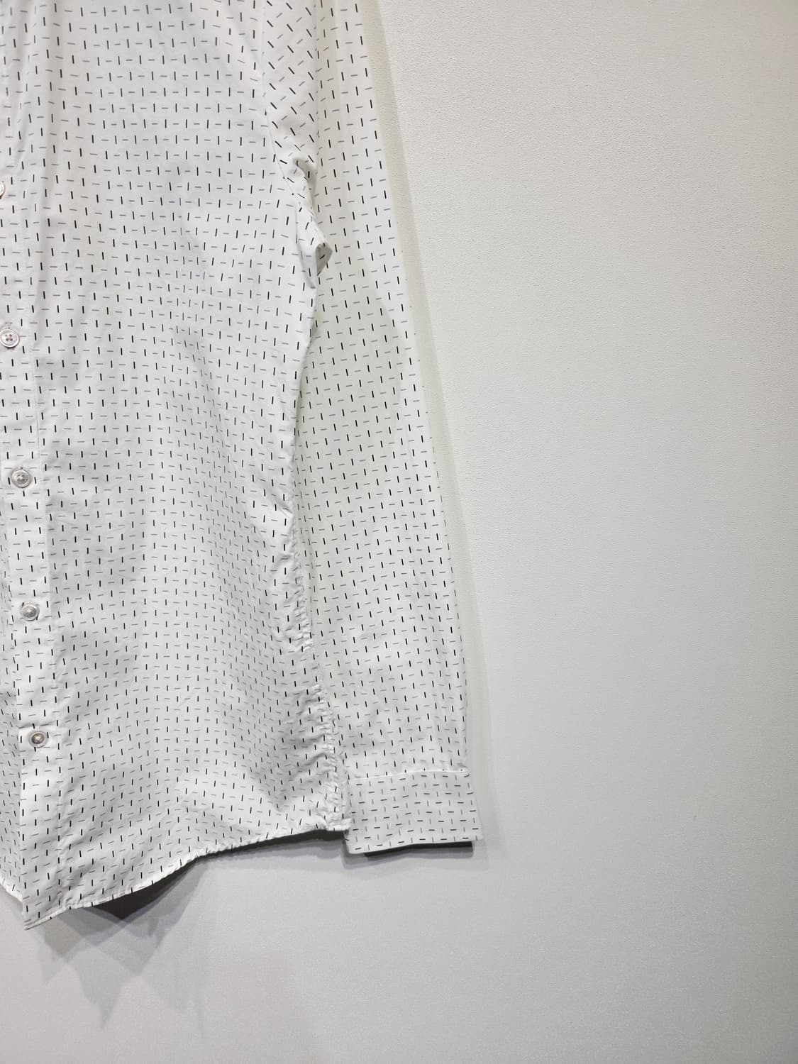 SIEG 지이크 대시 패턴 화이트 긴팔 셔츠 상품이미지5