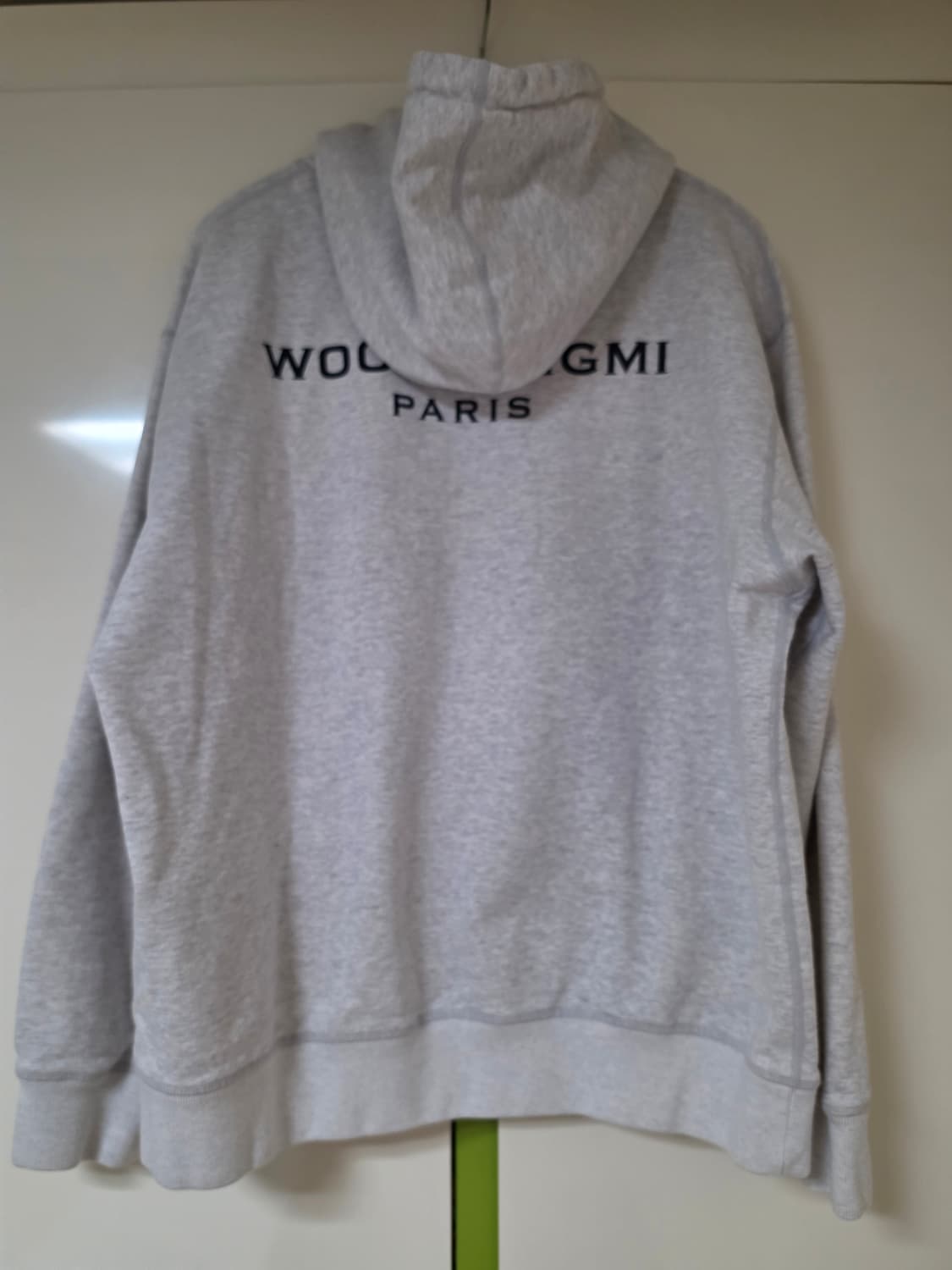 우영미 백로고 회색 후드티 50사이즈 상품이미지2
