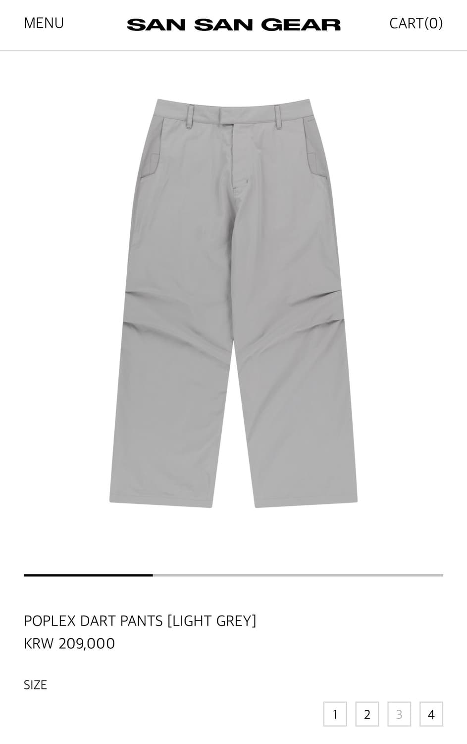 POPLEX DART PANTS [LIGHT GREY] 2 상품이미지2