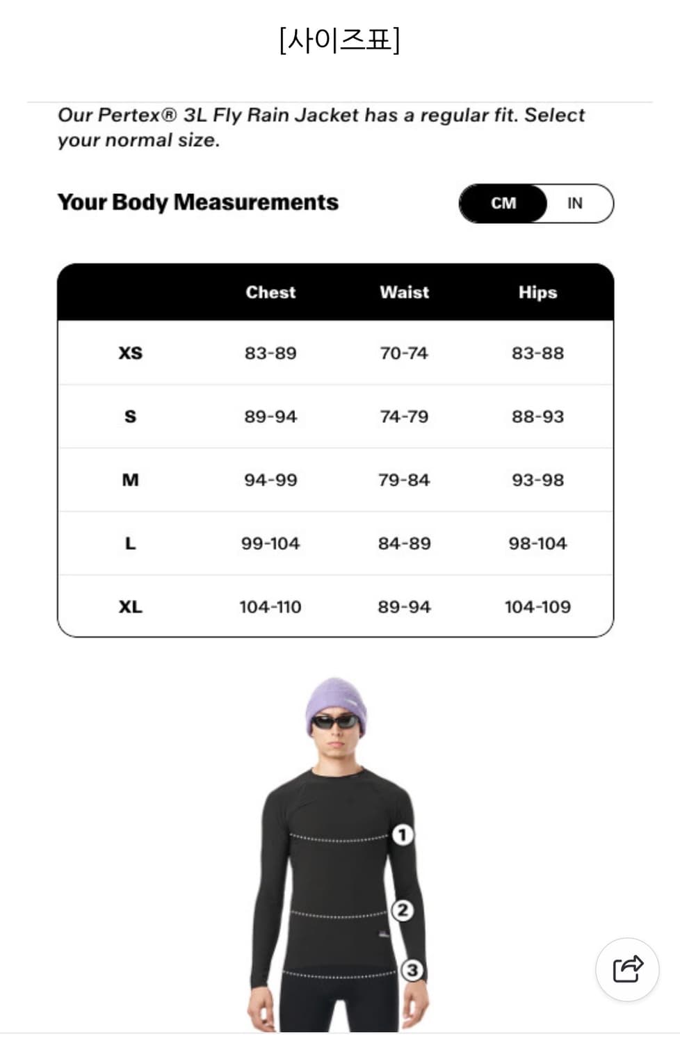 Satisfy 새티스파이 퍼텍스 3L 플라이 레인 자켓 상품이미지3