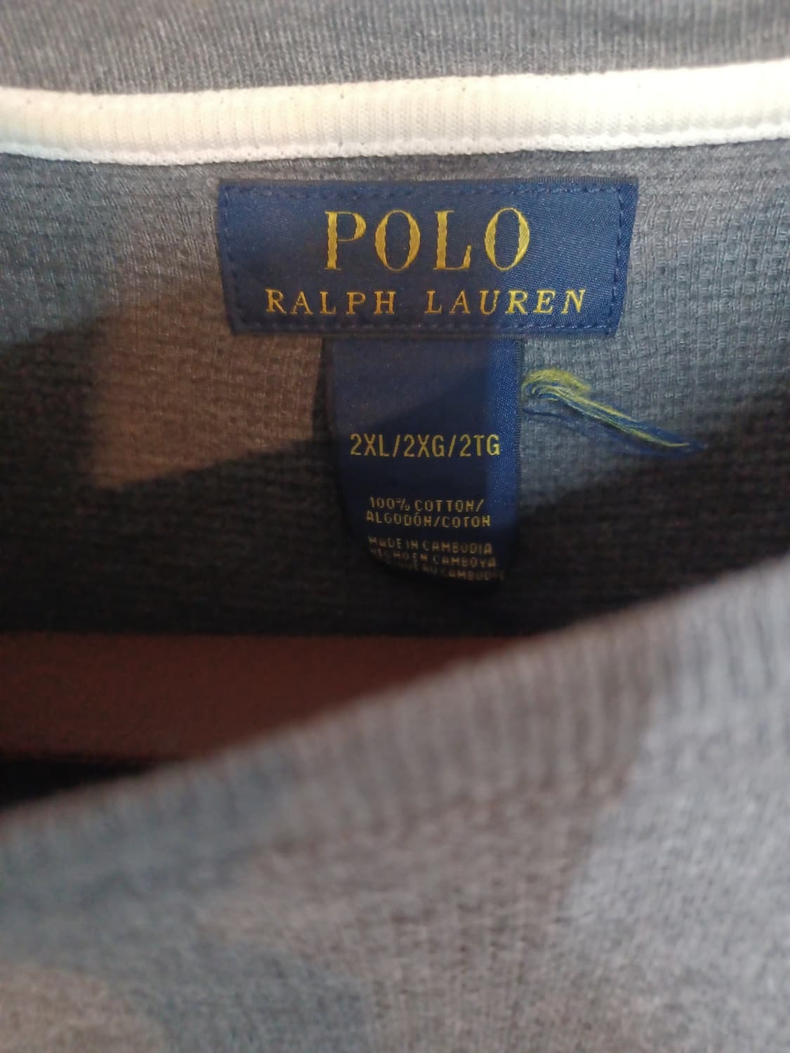 폴로랄프로렌 와플 반팔 차콜그레이 xxl 상품이미지3