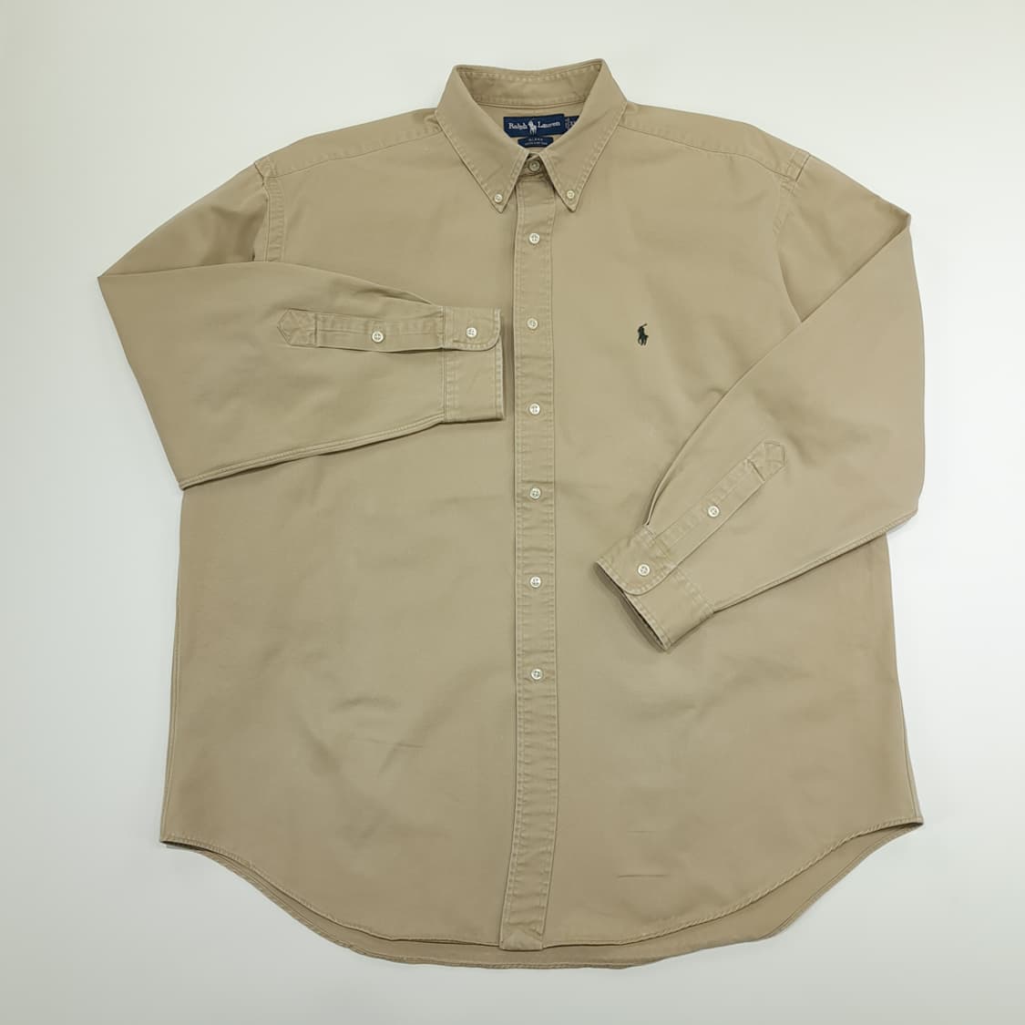 CN919 XL 폴로 랄프로렌 베이지 긴팔 셔츠 남방 상품이미지2