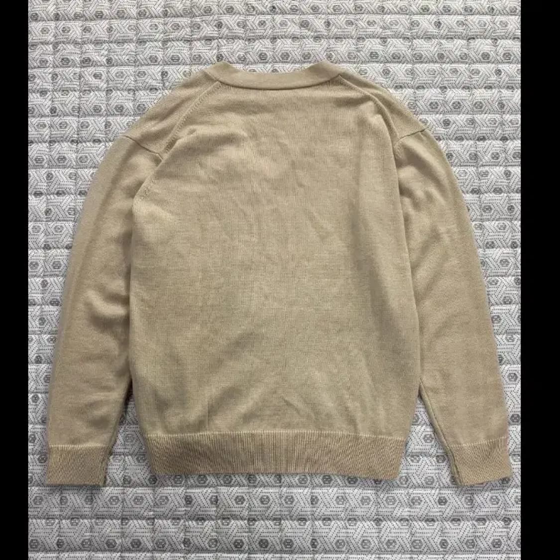 아미 AMI 스몰 하트 오버핏 가디건 베이지 95 상품이미지6