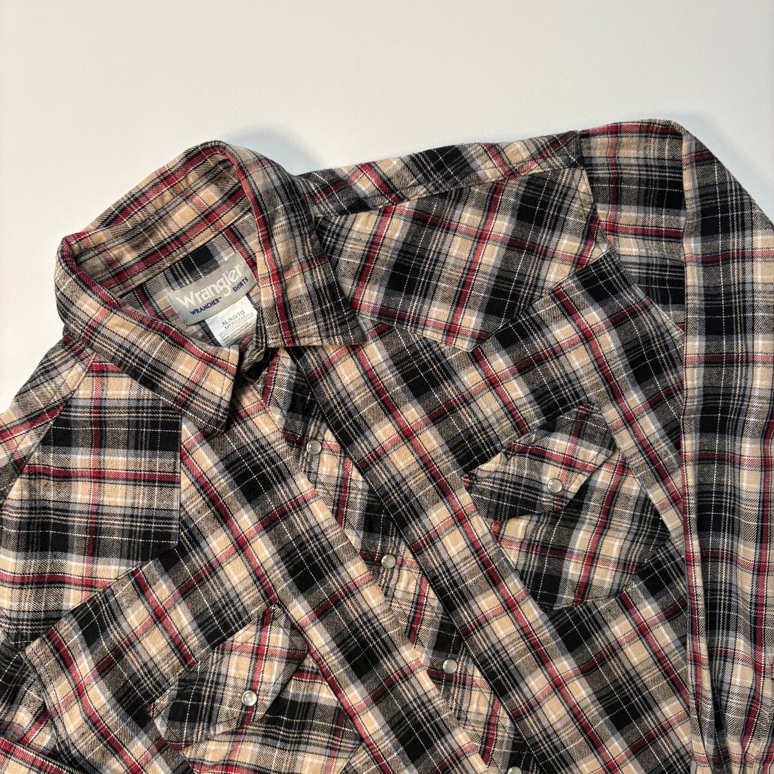 [XL] 랭글러 플란넬 셔츠 (red/beige) 상품이미지2