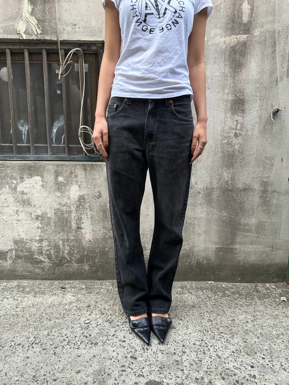 00s USA 리바이스 505 흑청  상품이미지1