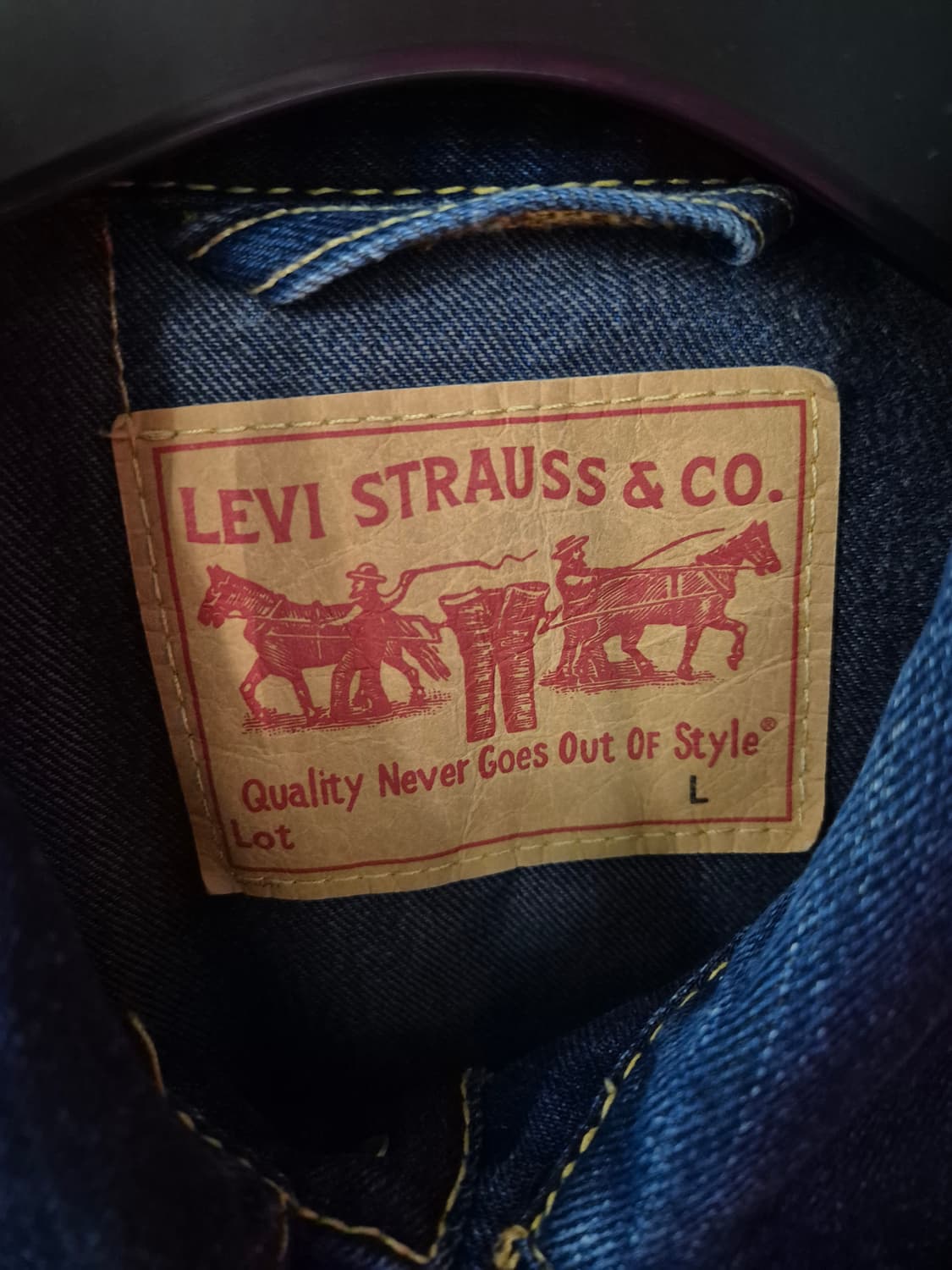 리바이스 아이코닉 데님 자켓 L 진청 상품이미지4