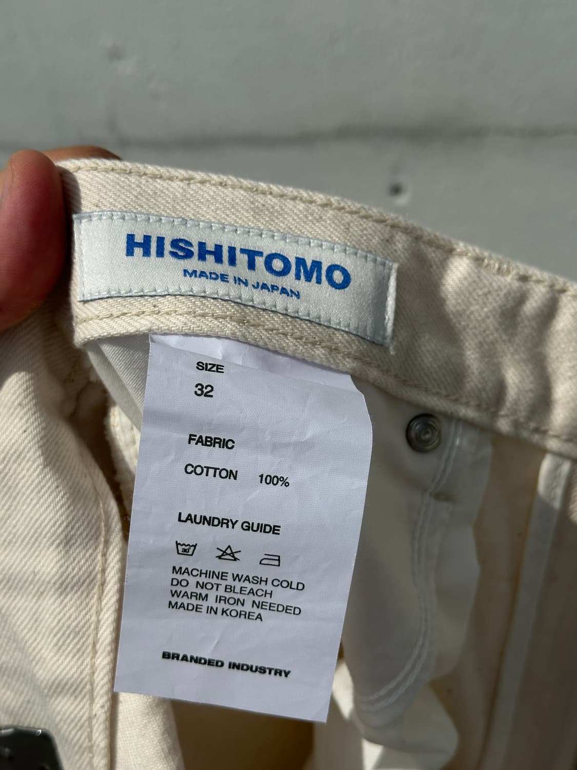 [32] HISHIMOTO 히시모토 아이보리 데님 팬츠 Japan 상품이미지4