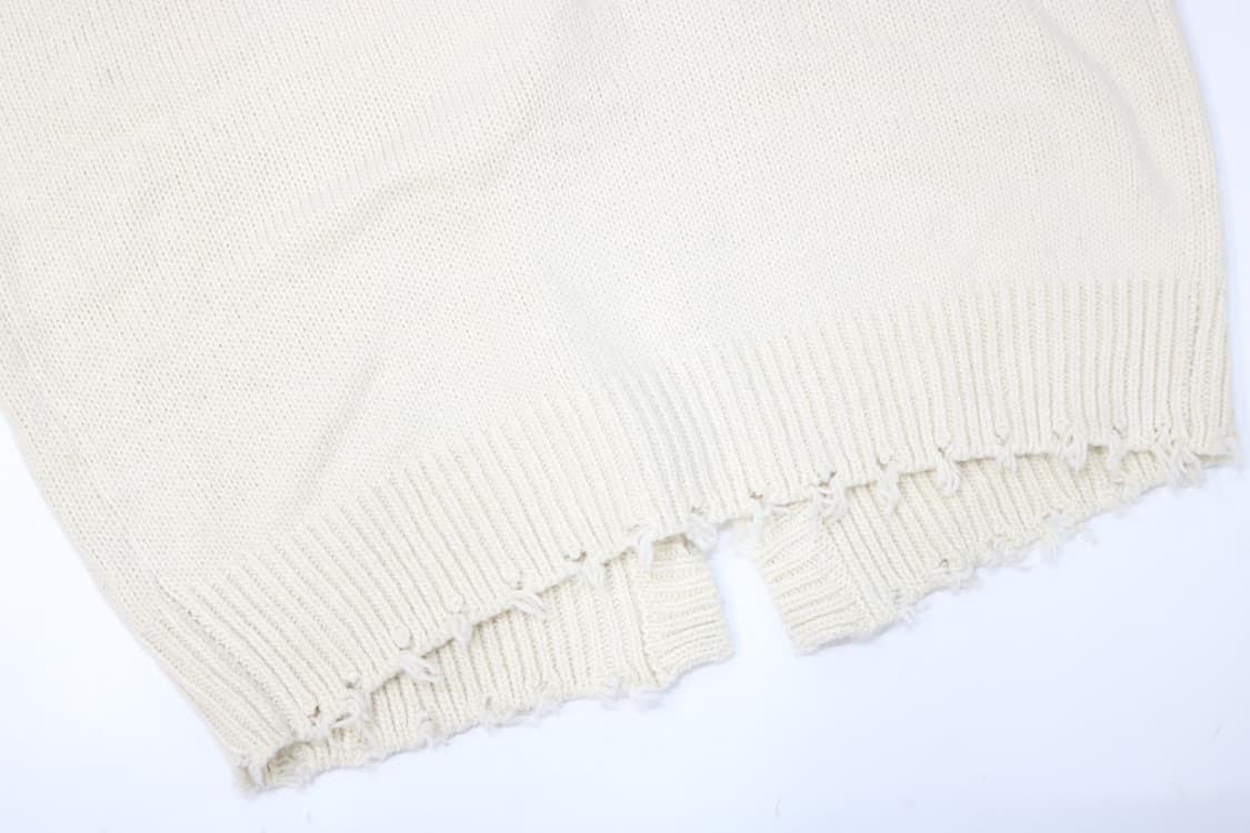아이보리 데미지 빈티지 니트 가디건 상품이미지9