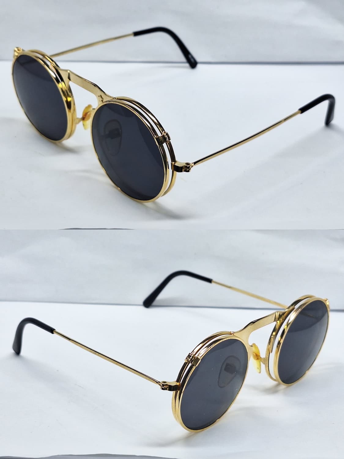 골드 플립 더블 렌즈 선글라스 안경/레옹 일본 수입 빈티지 클래식 레트로 상품이미지2