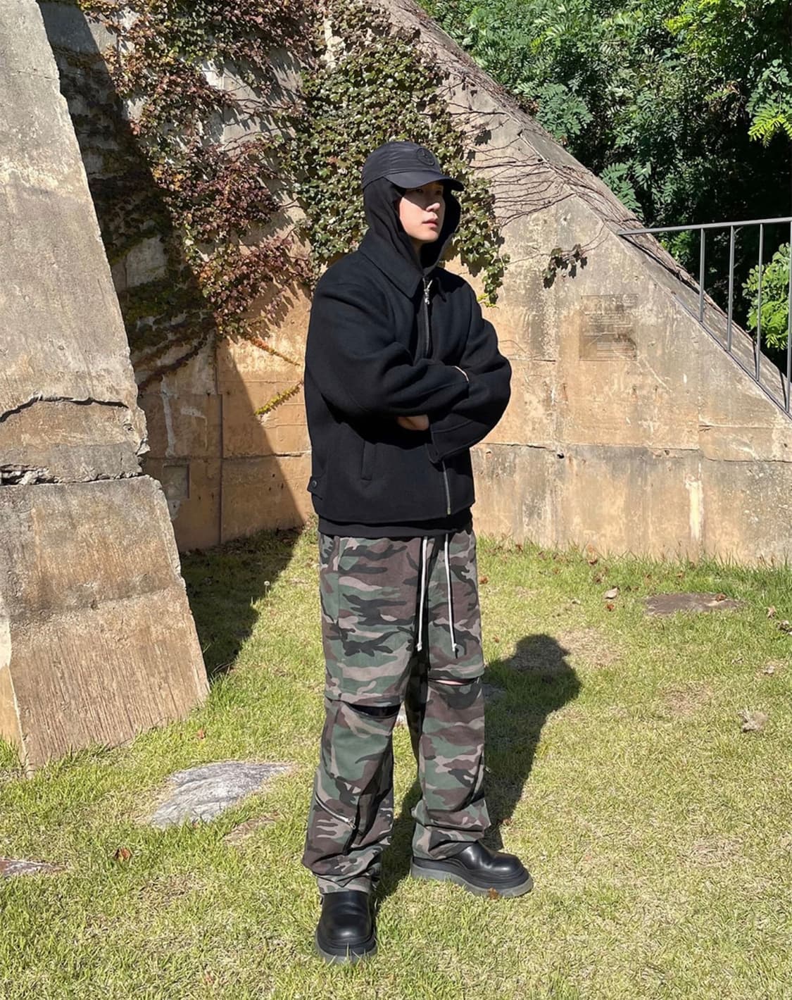클라코 와이드 멀티 포켓 카고 팬츠 카모 상품이미지4
