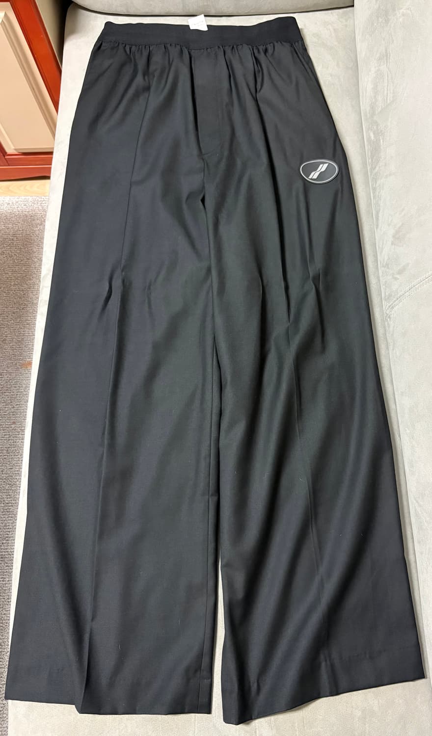 We11done 웰던 밴딩 와이드 슬랙스 팬츠 블랙 / os 상품이미지1