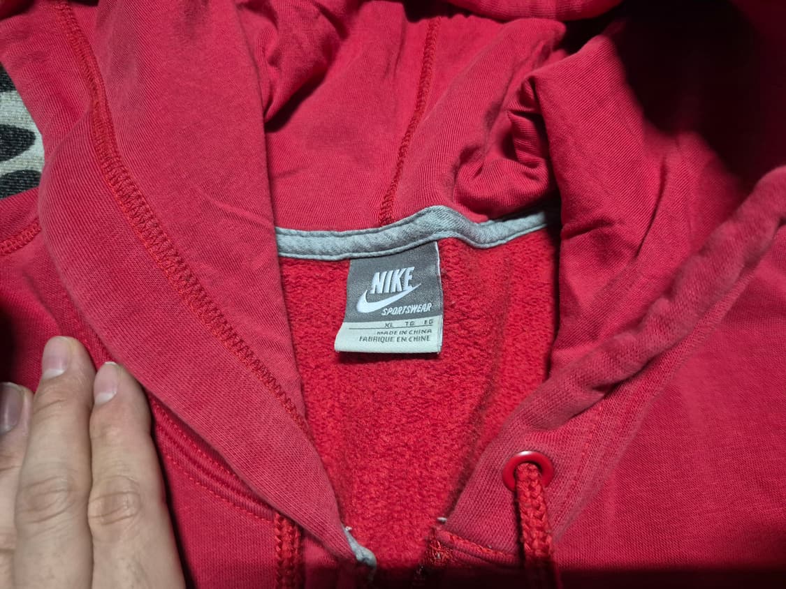 (희귀)00's 나이키 빈티지 Y2K 후드집업 레드 XL 상품이미지3