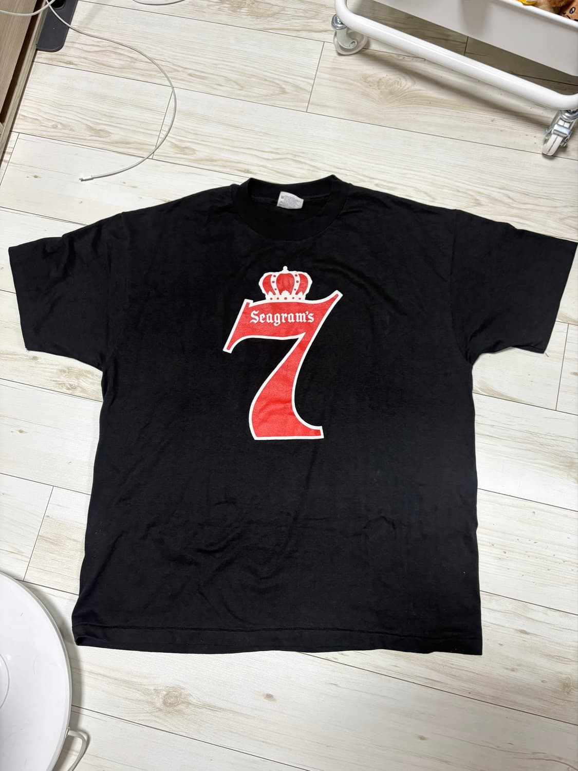 90s Seagram 7 Crown 프로모 티셔츠 싱글스티치 USA 상품이미지1