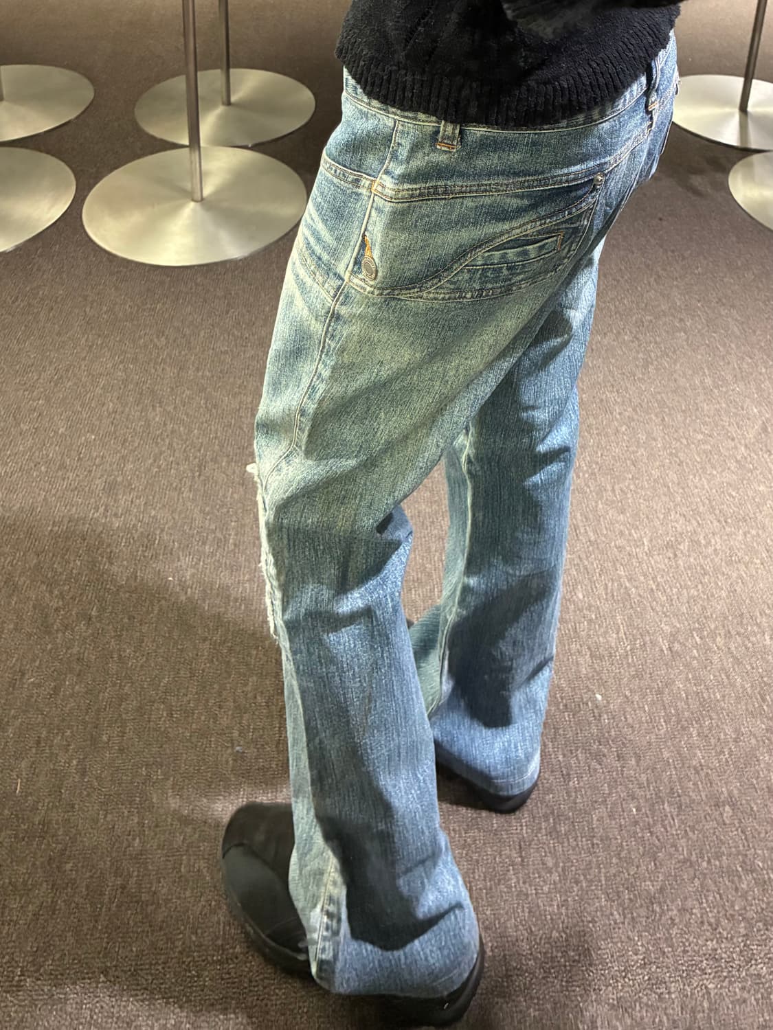 F)Japanese vintage 여성 부츠컷 포켓 데님팬츠 상품이미지2