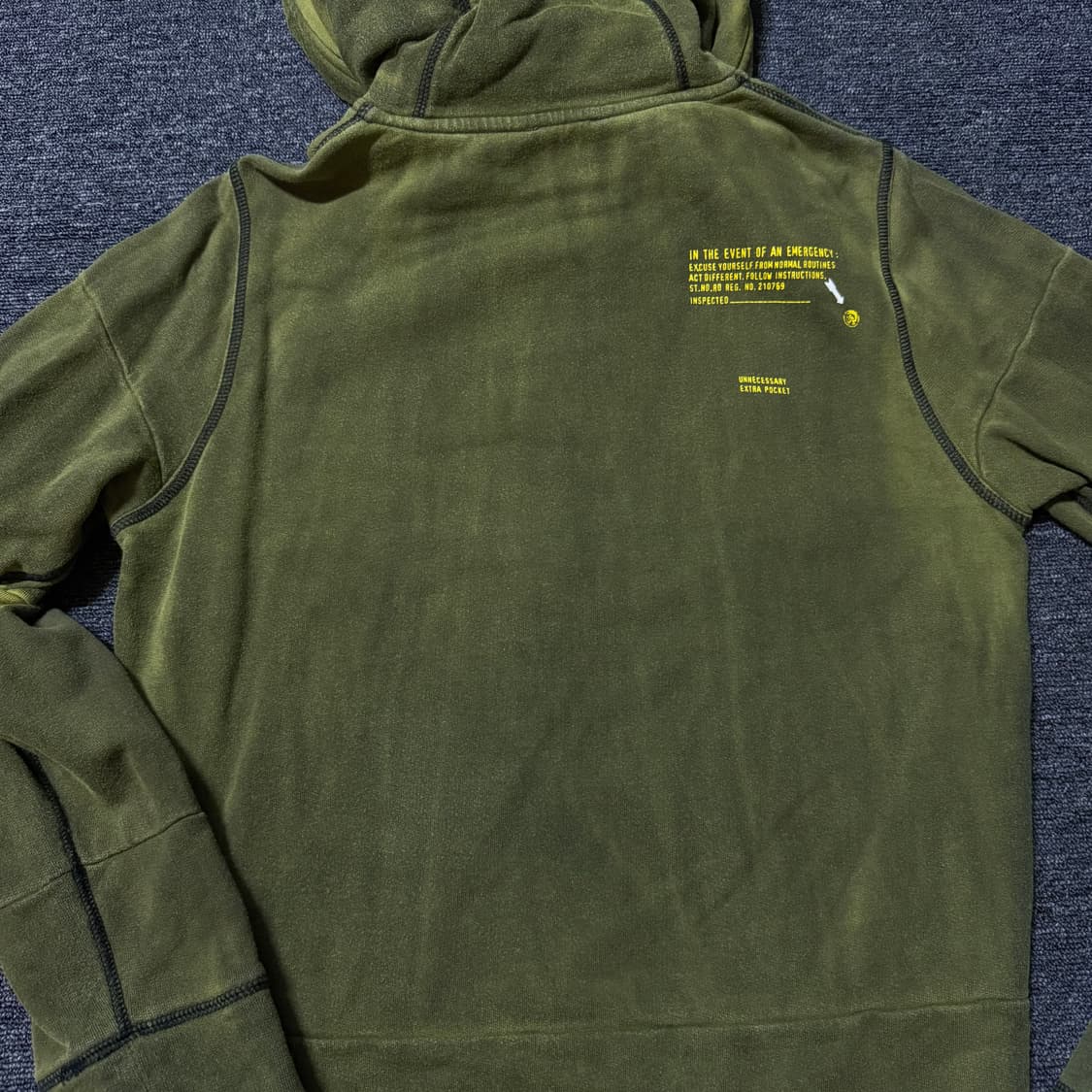 디젤 DIESEL 빈티지 후드티 상품이미지2