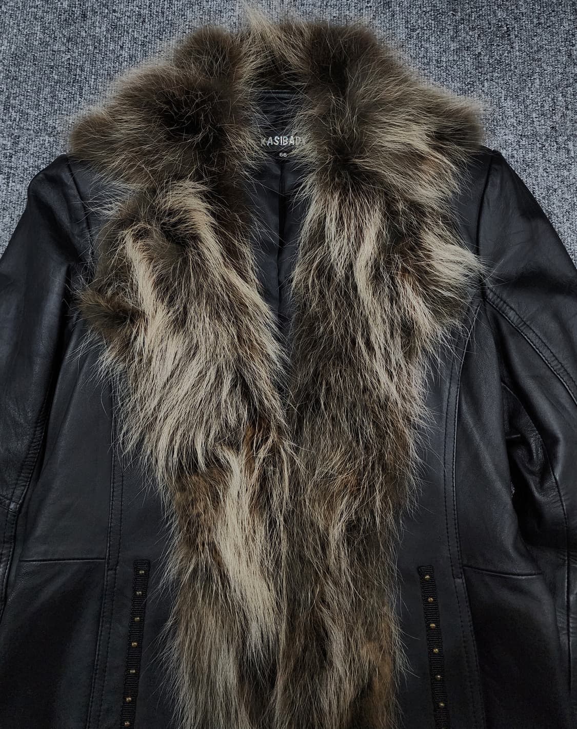 빈티지 양가죽 라쿤 퍼 가죽자켓 상품이미지4