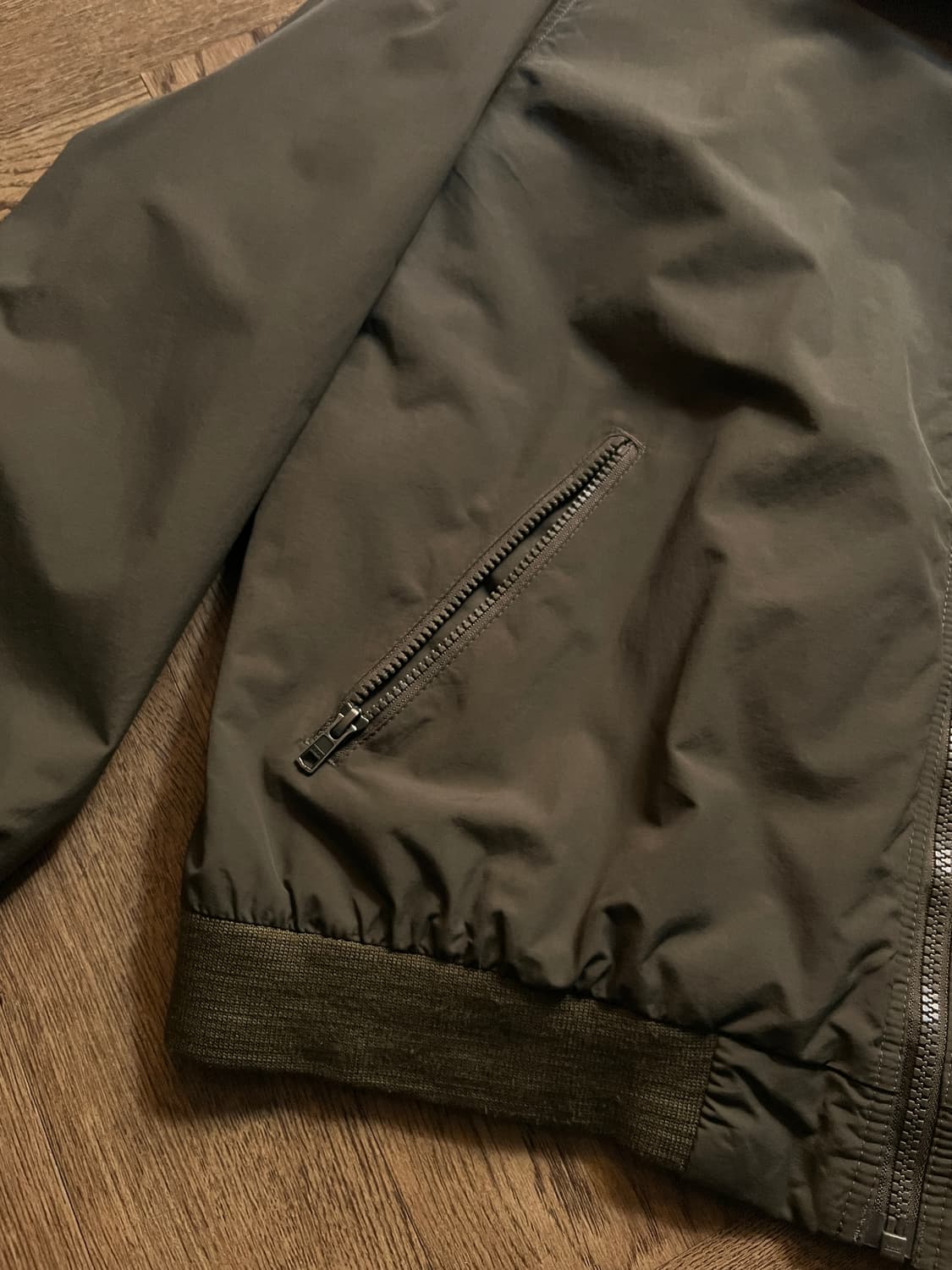 [L]엘엘빈 USA 카키 나일론 웜업 자켓 상품이미지4