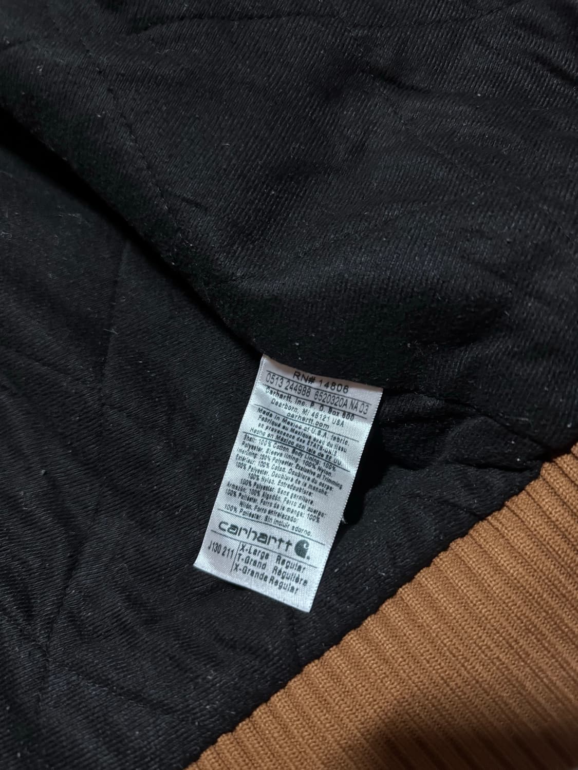 칼하트 J130 브라운 액티브 자켓 XL 상품이미지7