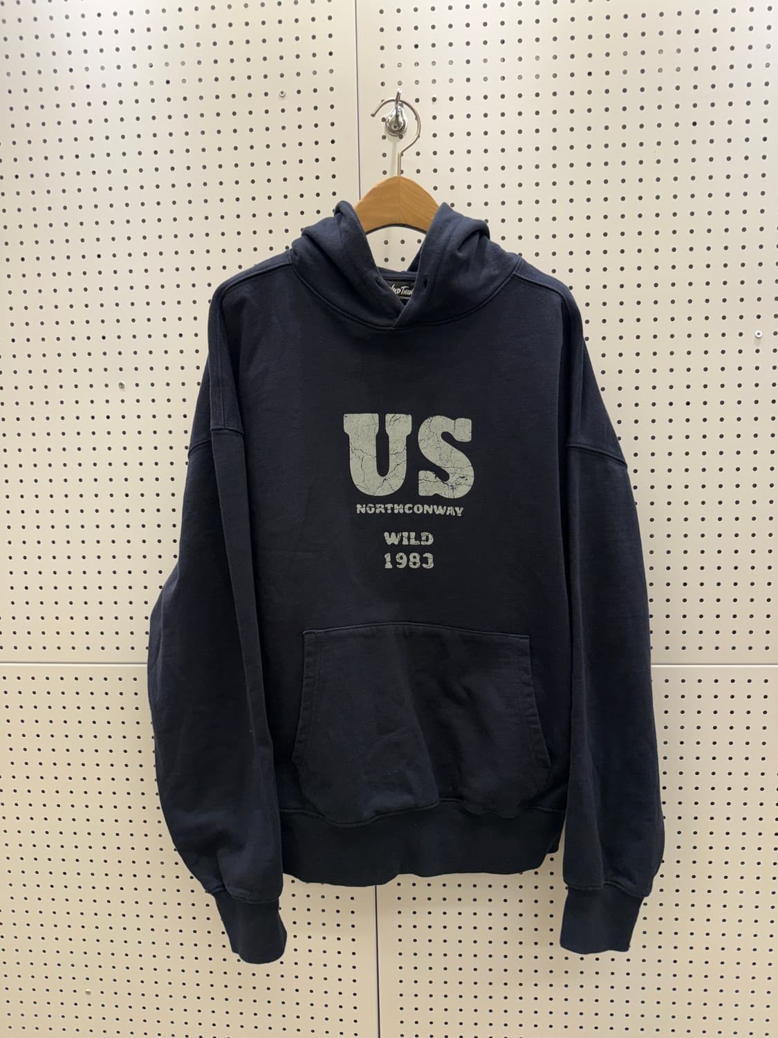 와일드띵스 US 로고 후드 네이비 U960 상품이미지2