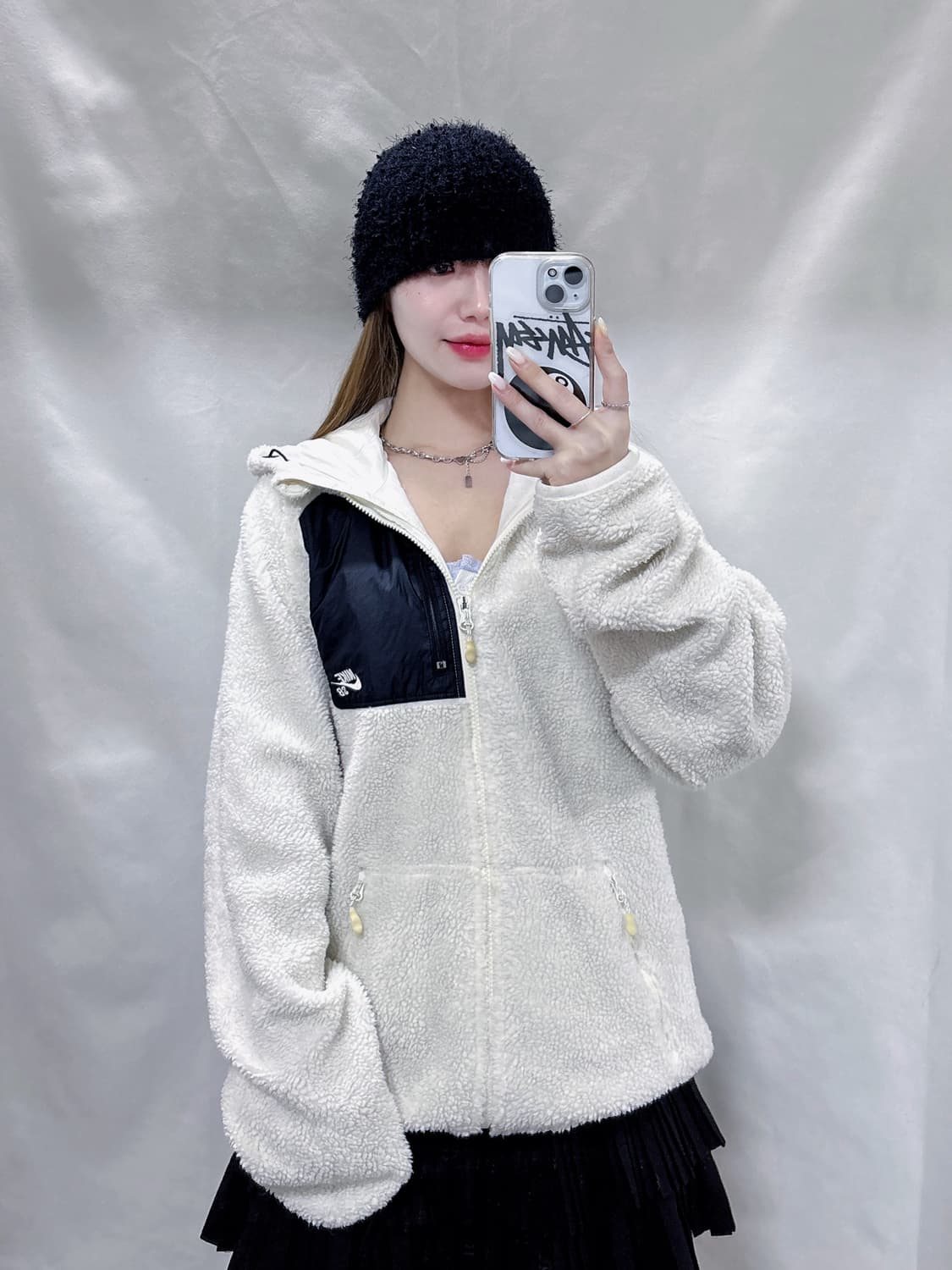 나이키 SB 화이트 후리스 집업  상품이미지2