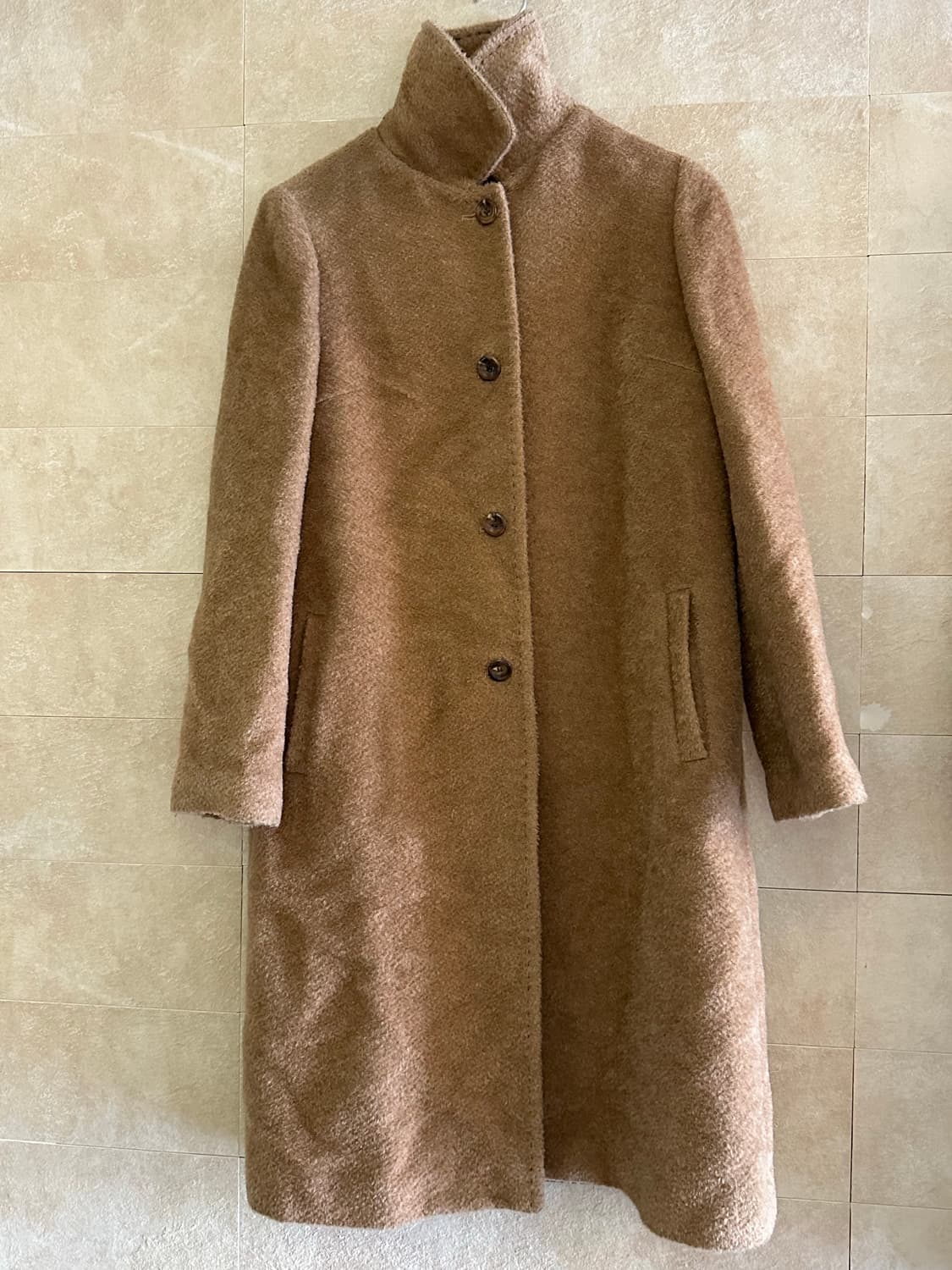 쉬즈미스 브라운 스탠드넥 코트 55 상품이미지3