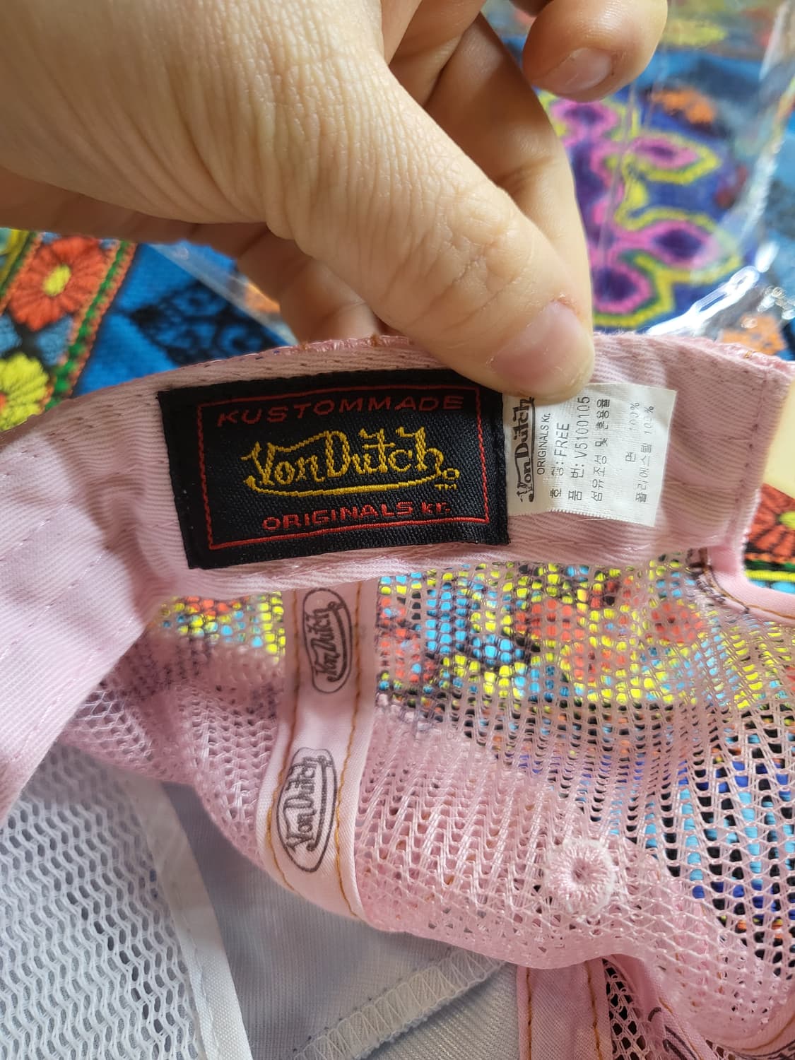 본더치 데님 y2k감성 핑크메쉬캡 상품이미지4