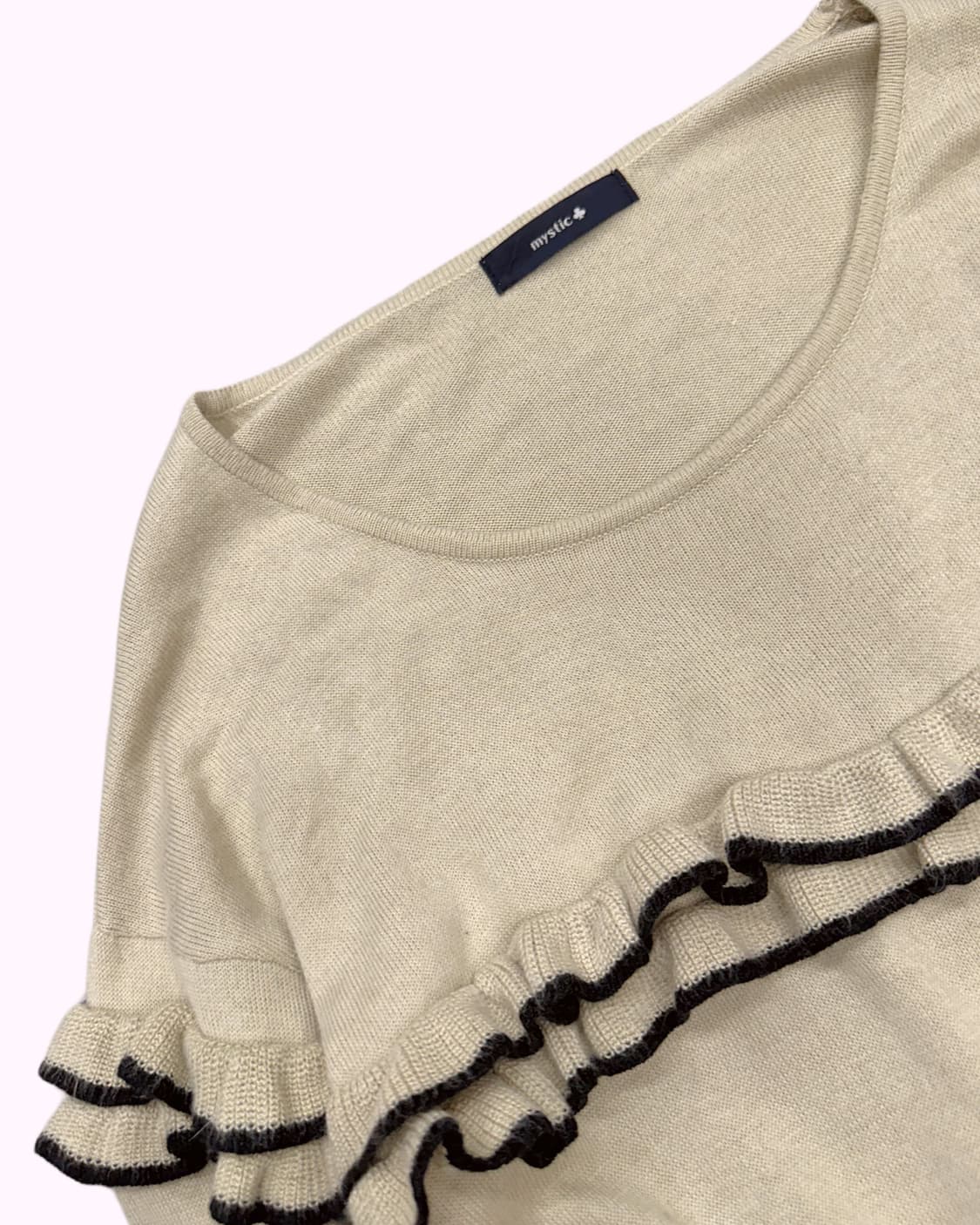 beige tired ruffle knit 상품이미지2