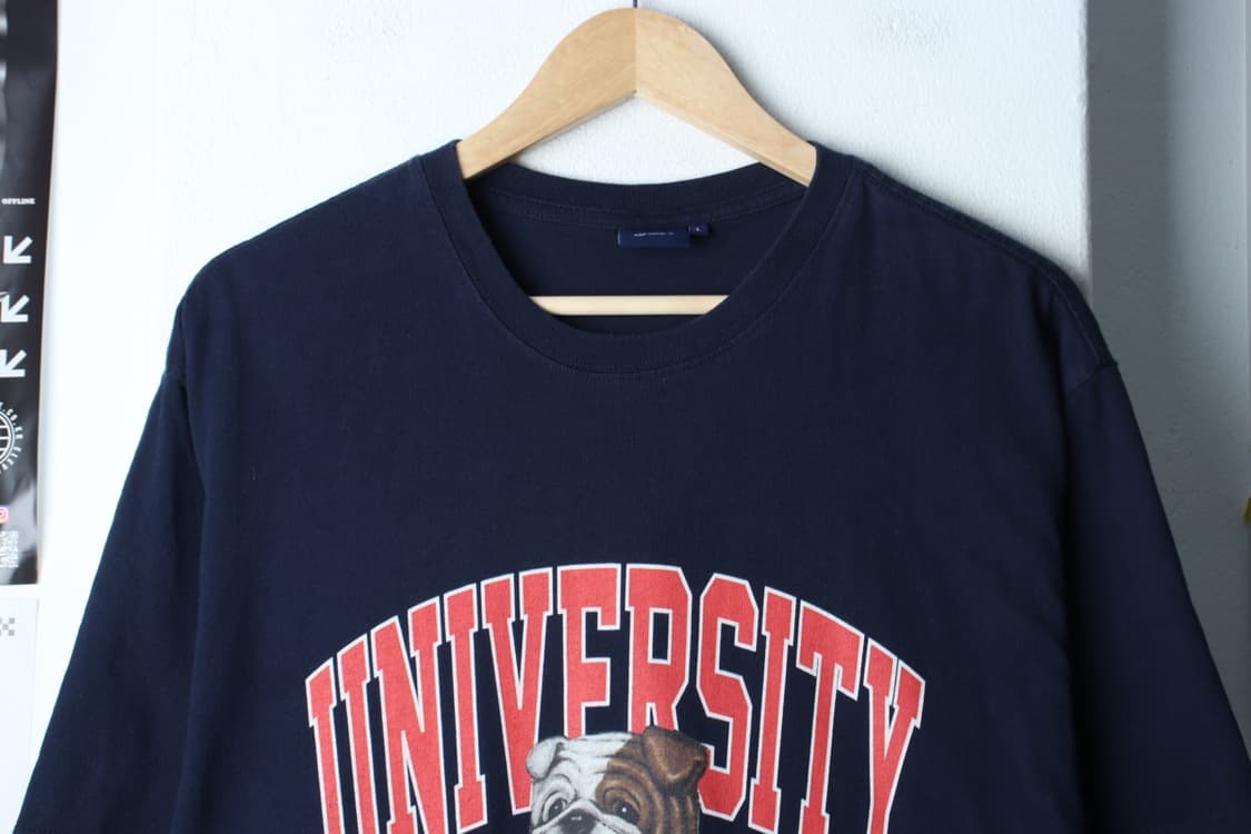 (L-2XL) 예일 반팔 티셔츠 빅로고 네이비 올드스쿨-H31008 상품이미지3