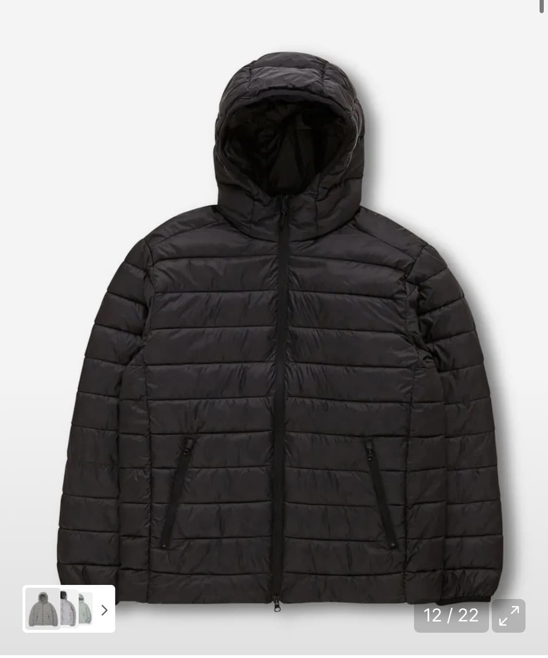 스파오 씬라이트 경량패딩 무광블랙 상품이미지1