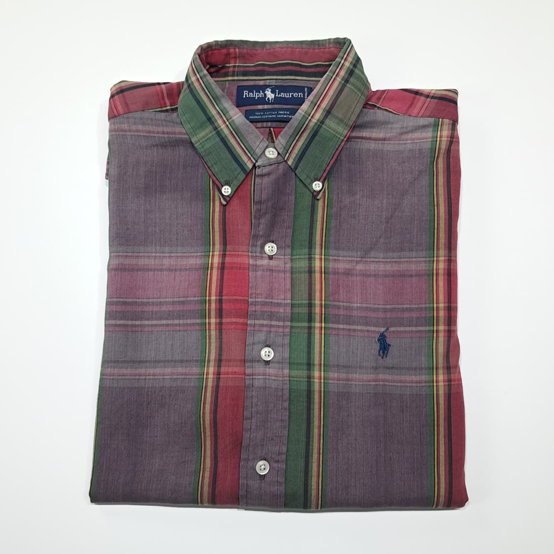 CK156 2XL 폴로 90s 빈티지 매드라스체크 버튼다운 셔츠 남방 상품이미지7