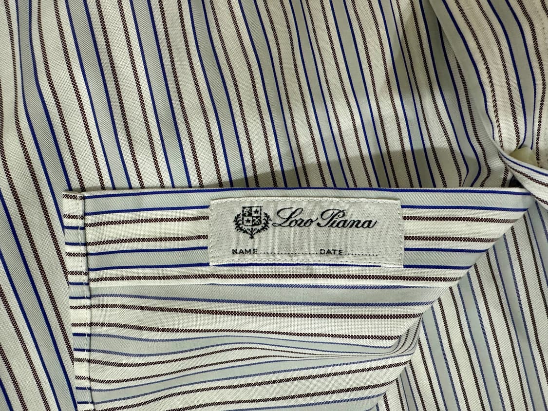 로로피아나 마글리아 아이보리 스트라이프 셔츠 상품이미지5