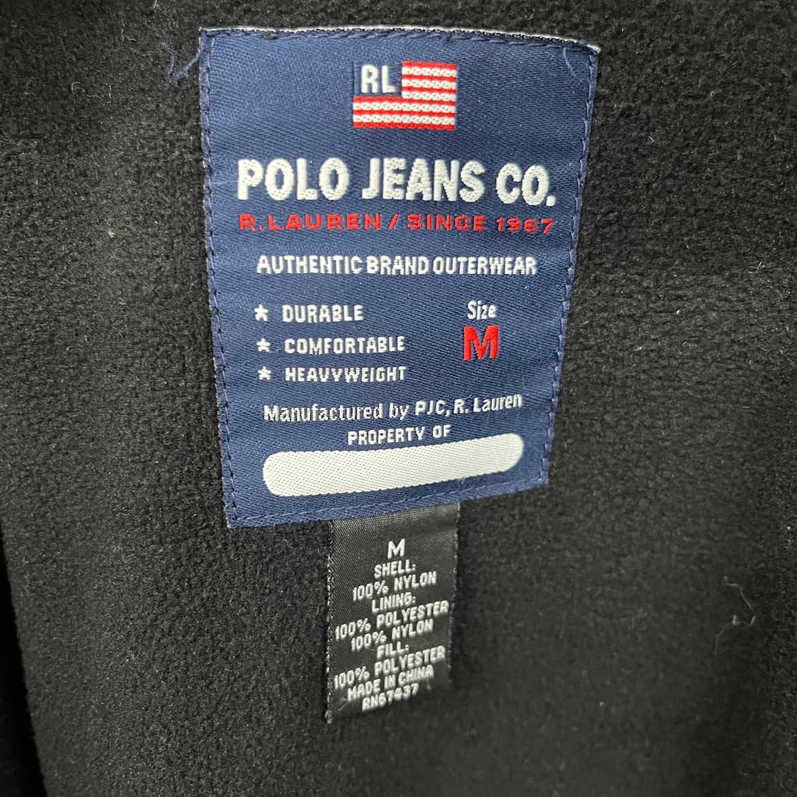 폴로진 컴퍼니 레드 블랙 배색 자켓 남L 상품이미지7