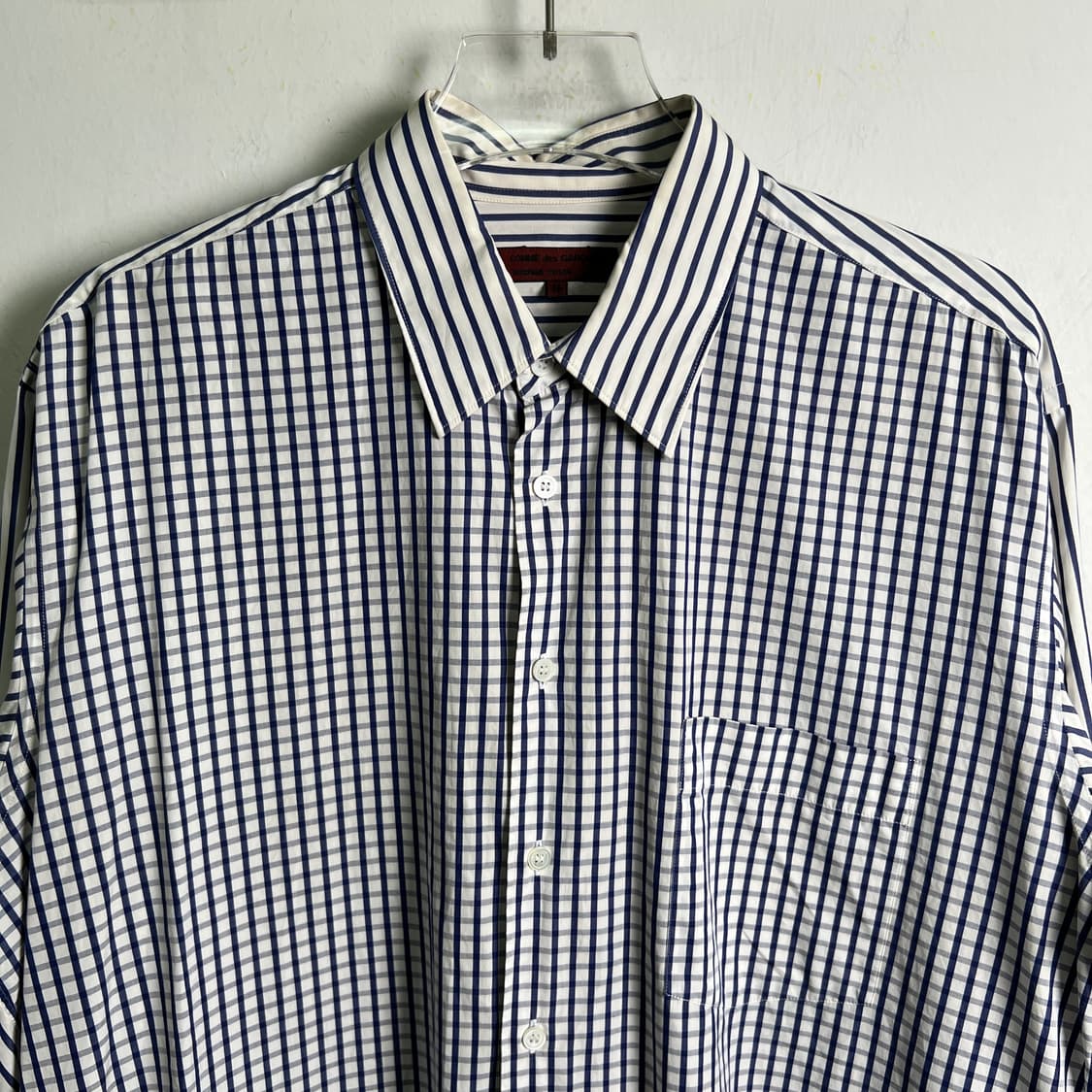 꼼데가르송 옴므 깅엄 체크 셔츠 M 상품이미지5
