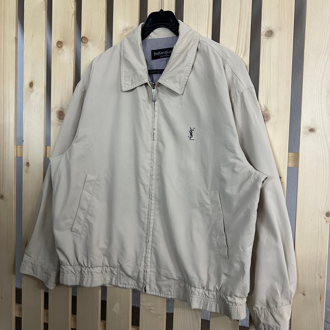 (L) 입생로랑 베이지 블루종 자켓 바람막이 상품이미지2