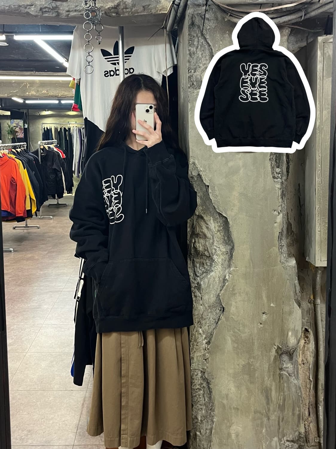 예스아이씨 후드티 블랙 XL #csz2132 상품이미지1