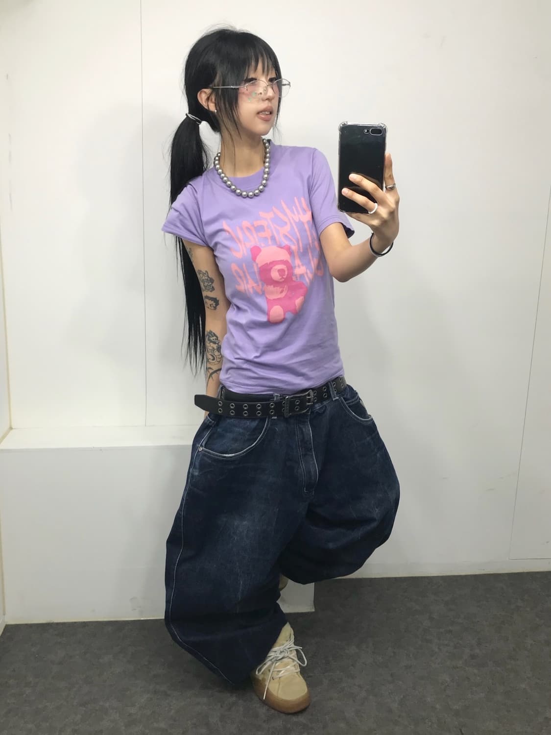 Hysteric Glamour Lavender/Pink Logo Tee 상품이미지5