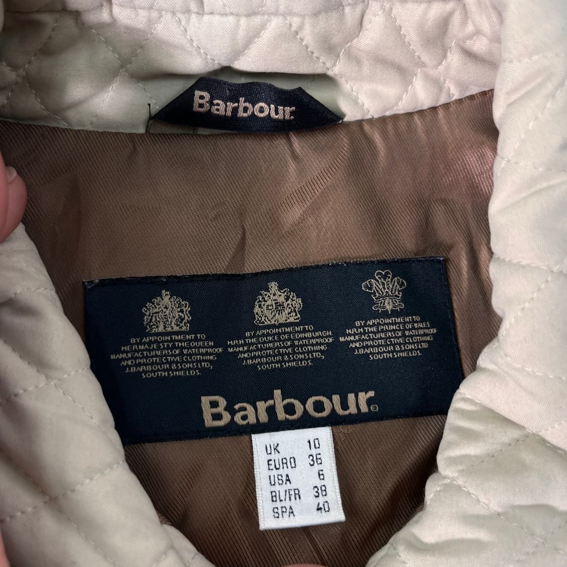 W 95 바버 퀄팅 버튼 자켓 상품이미지3