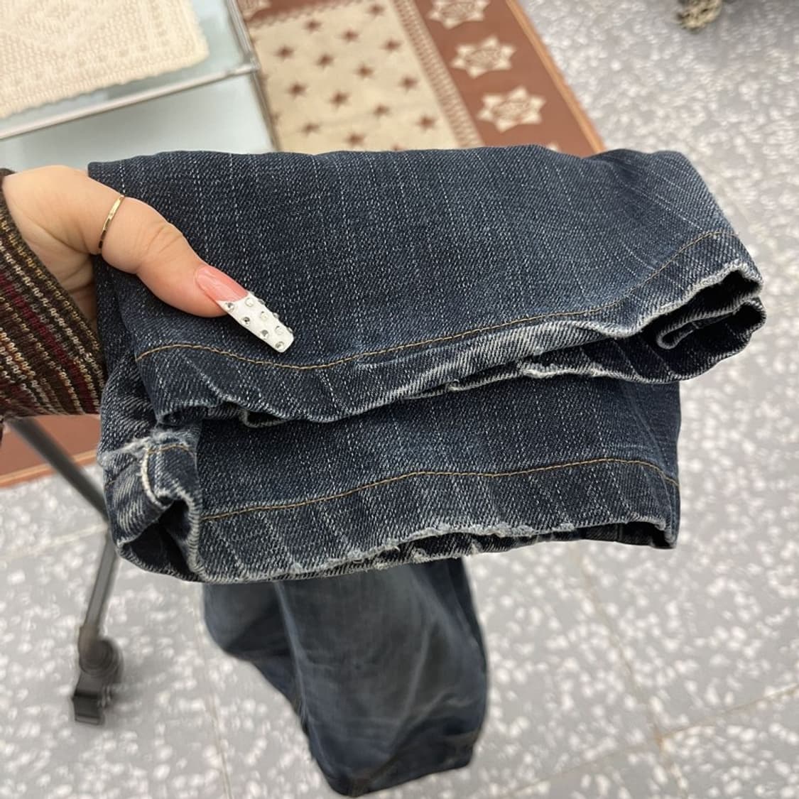 푸부 FUBU 빈티지 Y2K 레트로 힙로고 데님팬츠 35인치 C10238 상품이미지7