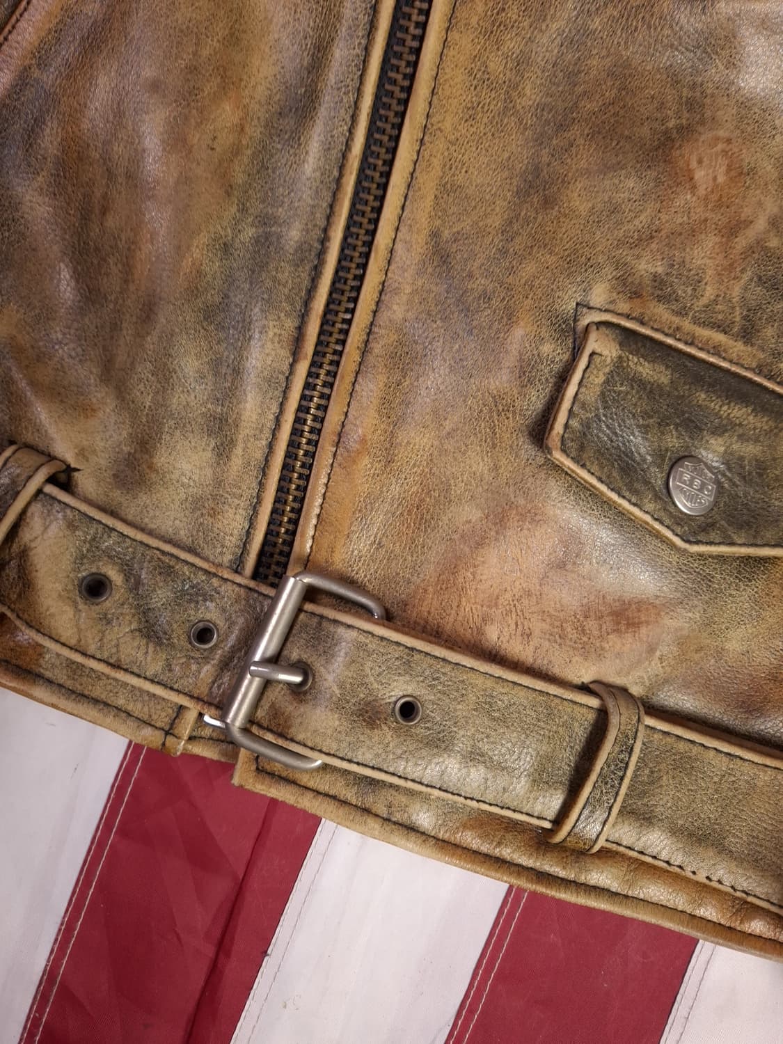 오리지날 R.B.C 리얼레더 더블 라이더자켓 상품이미지5