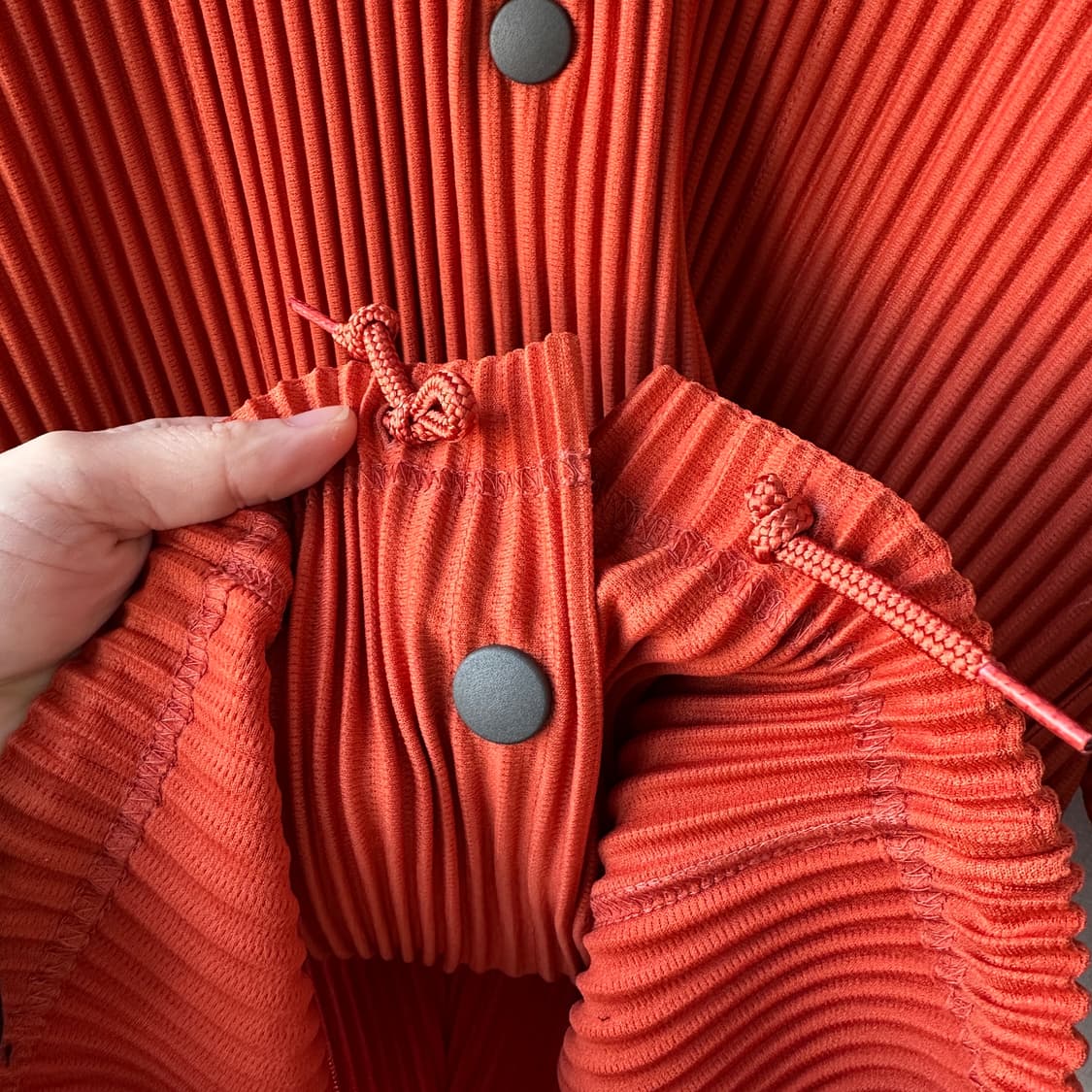 이세이 미야케 옴므 플리세 오버사이즈 플리츠 코치 자켓 오렌지 2사이즈 상품이미지6