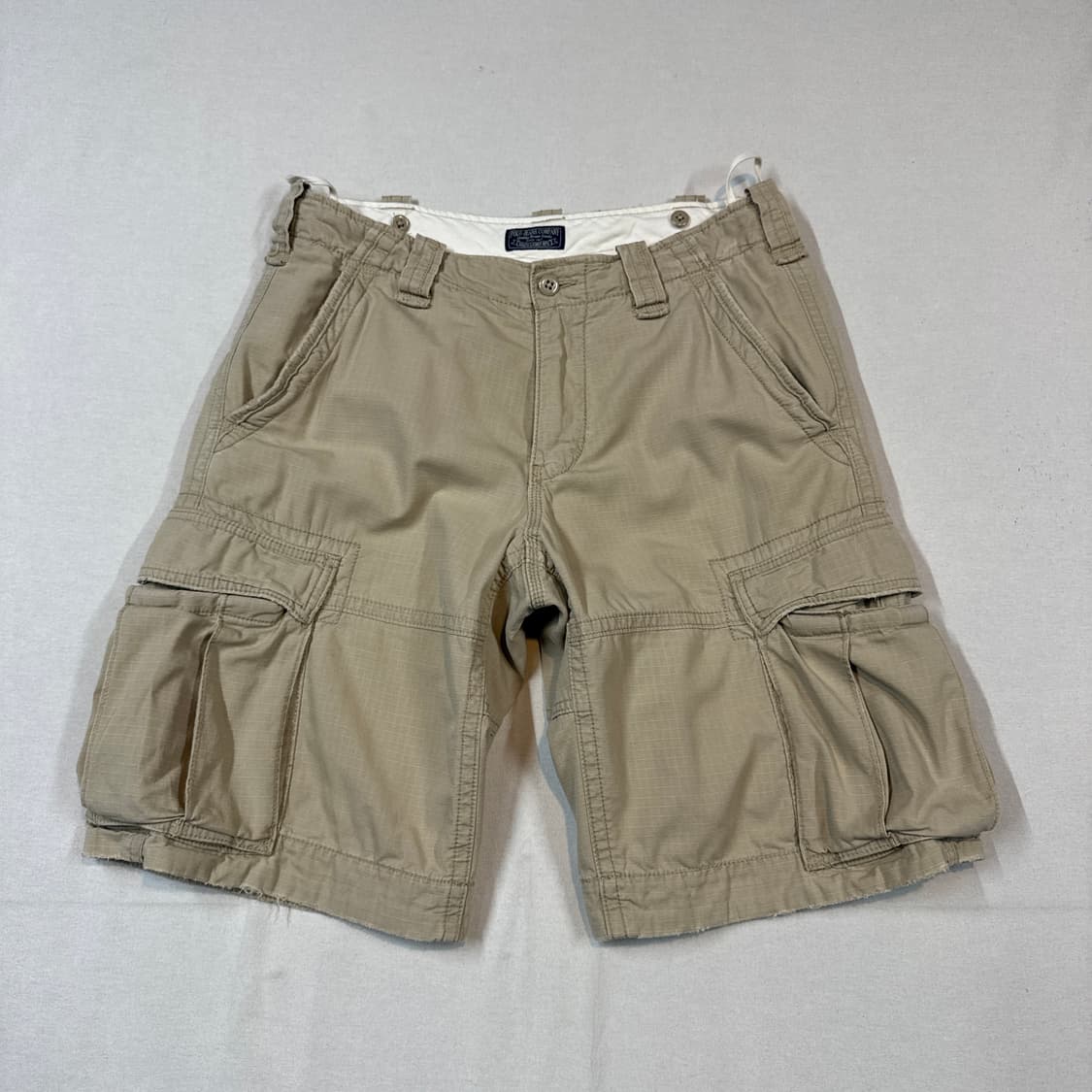 32inch) 폴로 진스 박스로고 카고 버뮤다 반바지 면바지 상품이미지4
