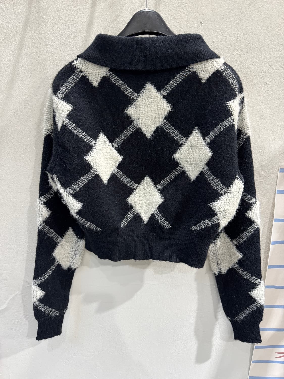 japan vintage 패턴 크롭니트 상품이미지7