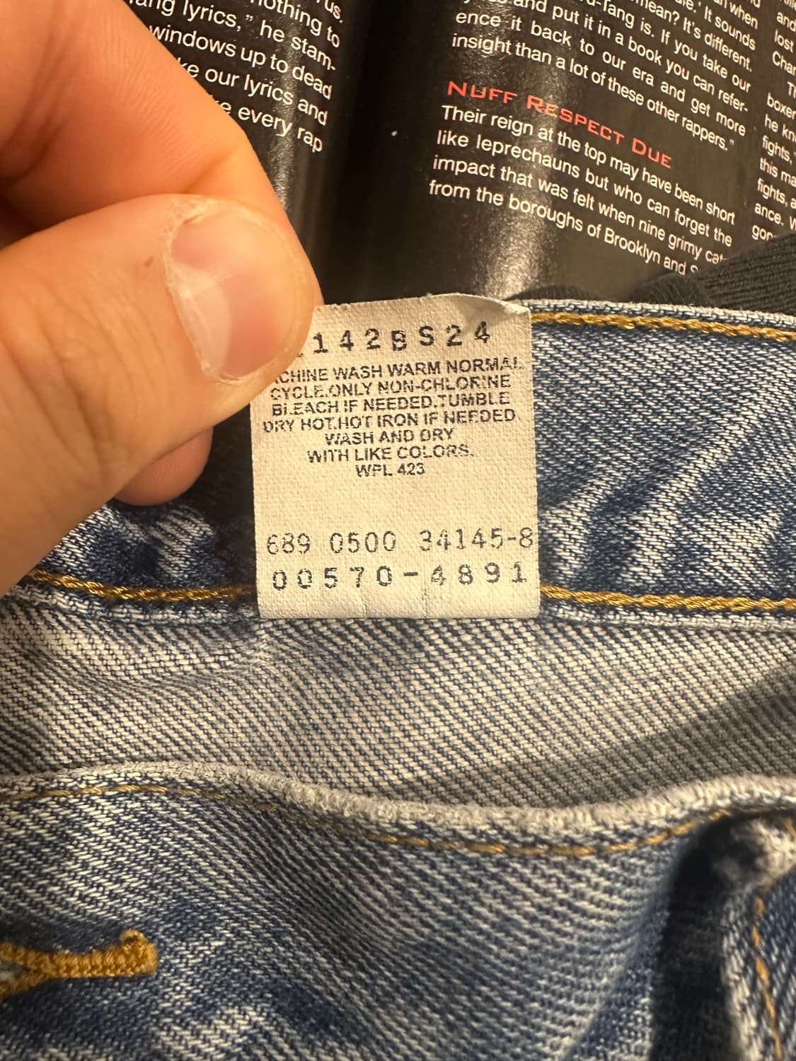 빈티지 00s 리바이스 570 배기핏 데님팬츠  상품이미지5