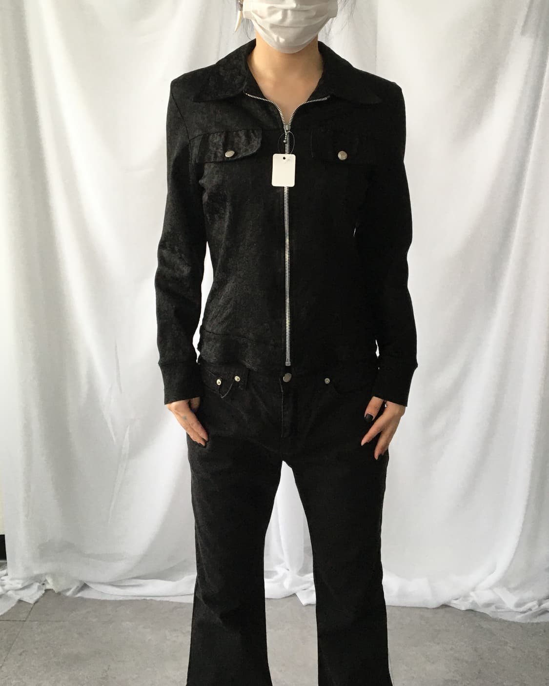 Flower pattern shirt zip up 상품이미지1