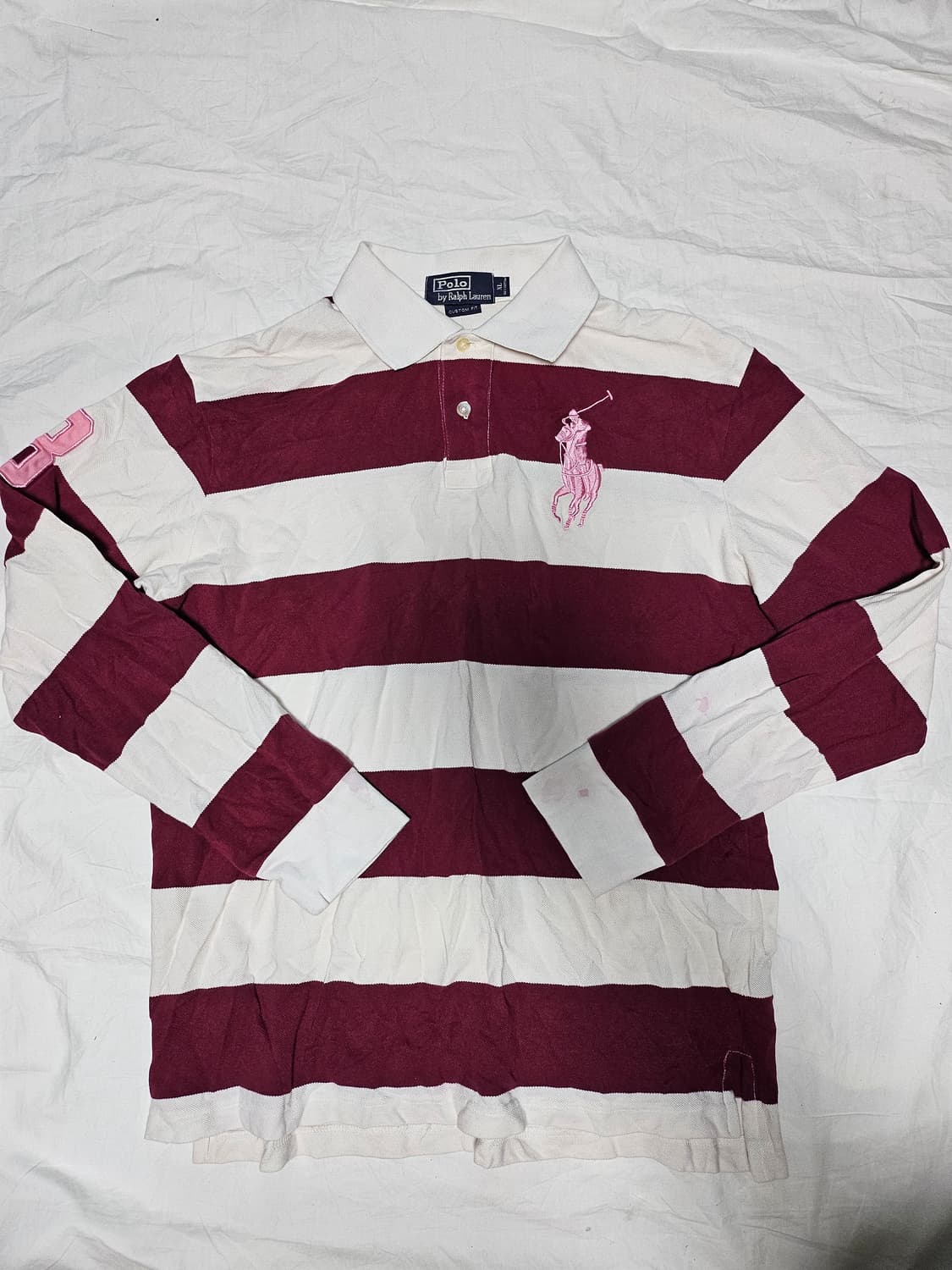 폴로랄프로렌 아방핏 긴팔 빅포니 럭비티 카라티 카라티셔츠 XL 상품이미지1