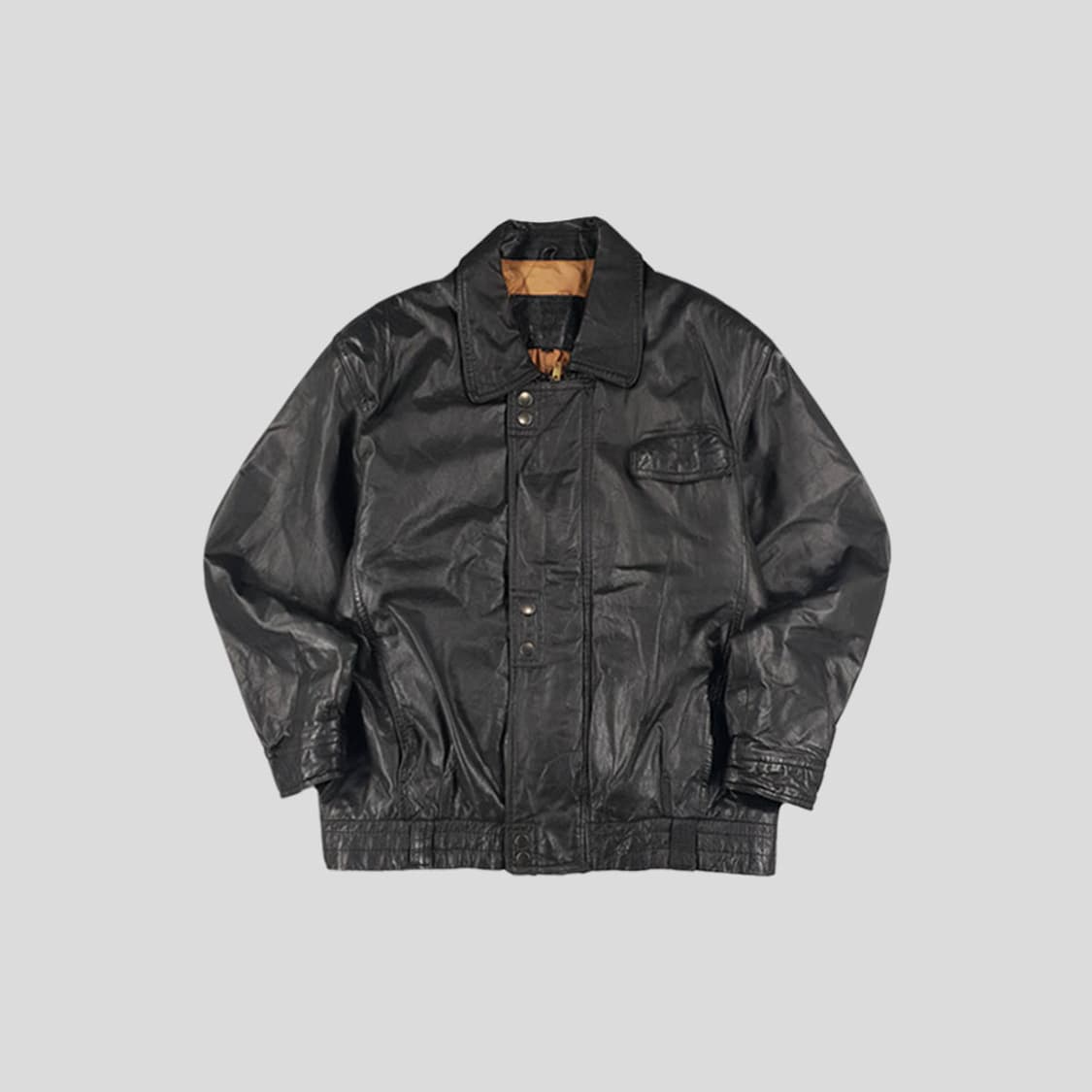 SUB URBAN 블랙 쓰리포켓 소가죽 가죽자켓 싱글자 상품이미지1